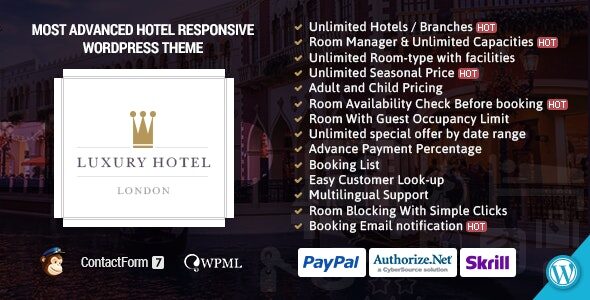 Luxury – Online Hotel Booking Reservation Theme