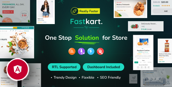 Fastkart – Responsive Angular 20 eCommerce + Admin + Email + Invoice Template