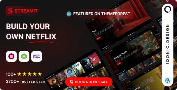 Streamit – Movie Streaming WordPress Theme for OTT & Video