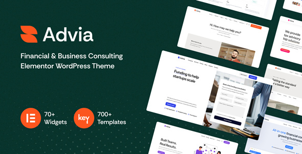 Advia – Financial & Business Consulting Elementor WordPress Theme