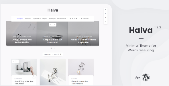 Halva – Minimal Theme for WordPress Blog