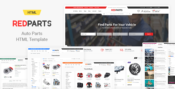 RedParts – Auto Parts HTML Template