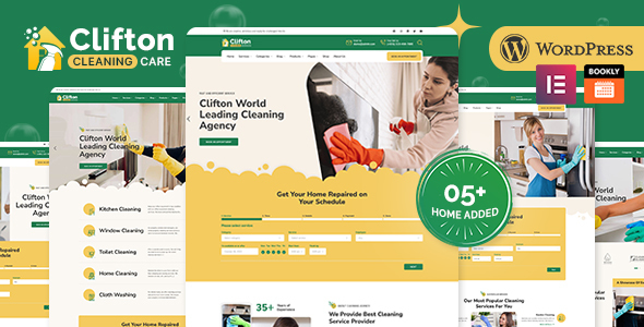 Clifton – Cleaning Service Agency WordPress Theme
