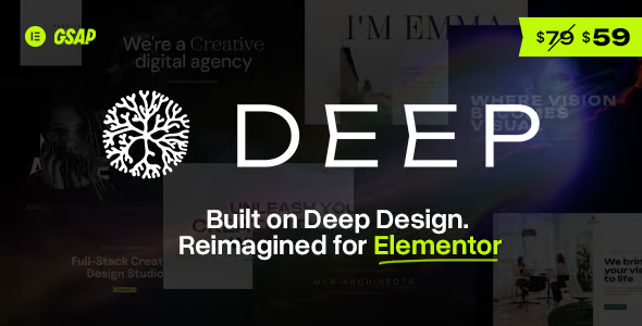 Deep – Elementor Creative Agency & Portfolio WordPress Theme