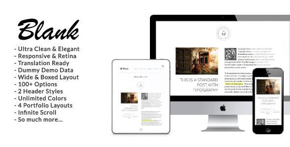 Blank – Elegant Minimalist Blog WordPress Theme