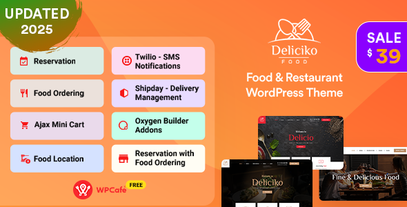 Deliciko – Restaurant WordPress Theme