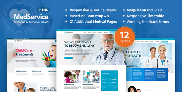 MedServices – Medical Hospital Health Clinic HTML Template