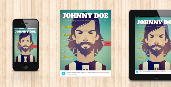 BookCard – 3D Folded vCard HTML Template