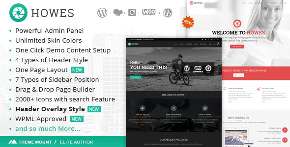 Howes – Responsive Multi-Purpose WordPress Theme