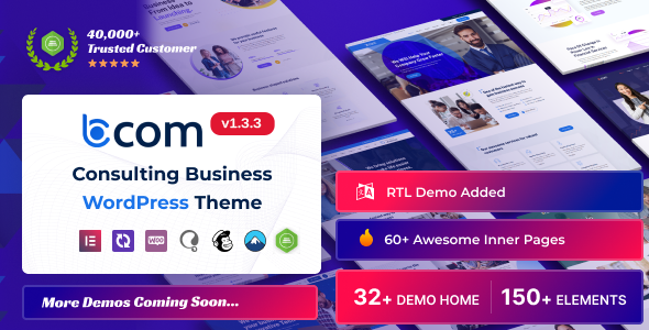 Bcom – Consulting Business WordPress Theme