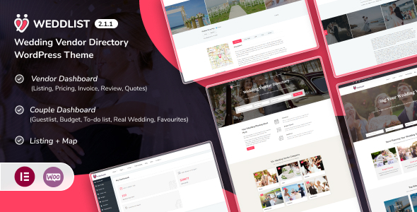 Weddlist – Wedding Vendor Directory WordPress Theme