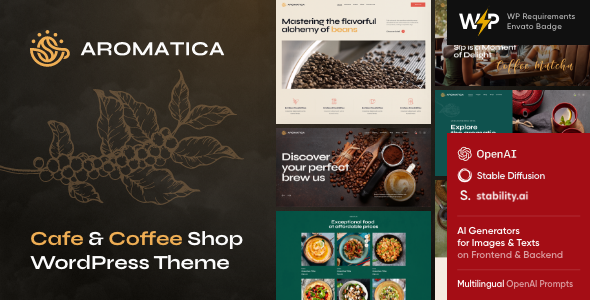 Aromatica – Cafe & Coffee Shop WordPress Theme