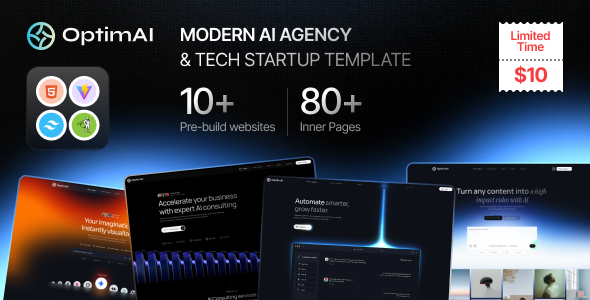 OptimAI – AI Agency & Technology Tailwind Template
