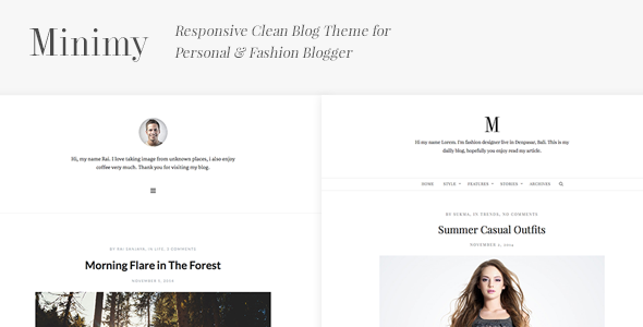 Minimy – Responsive Clean Personal & Fashion Blog Theme