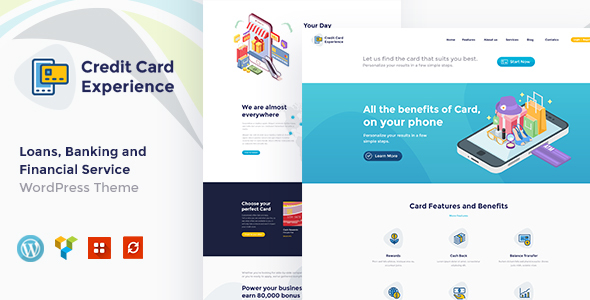 Credit Card Experience – Loan Company and Online Banking WordPress Theme
