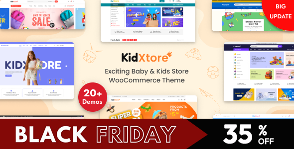 KidXtore – Kids Clothing and Toys Store Elementor WooCommerce WordPress Theme