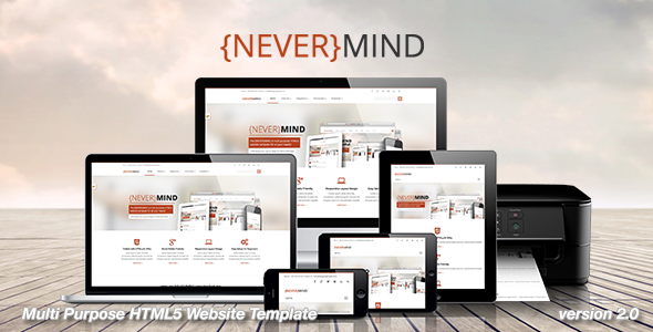 Nevermind – All in One Website HTML Template