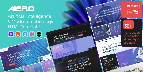 Aiero – AI Agency & Technology HTML Template