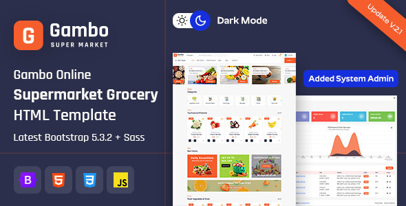 Gambo – Online Grocery Supermarket HTML Template