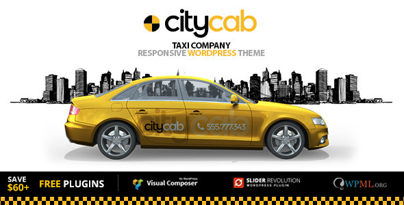 CityCab – Taxi Company  WordPress Theme