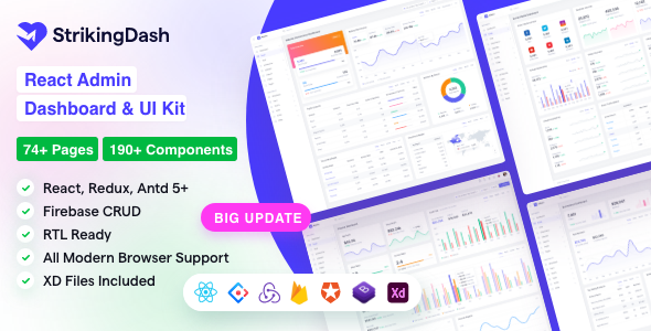 StrikingDash – React Admin Dashboard Template by Sovware #28680325 ...