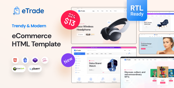 eTrade – eCommerce html Template