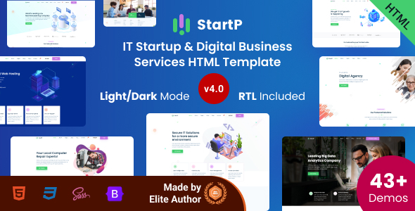 StartP – IT Startup & Digital Business Services Bootstrap 5 Template