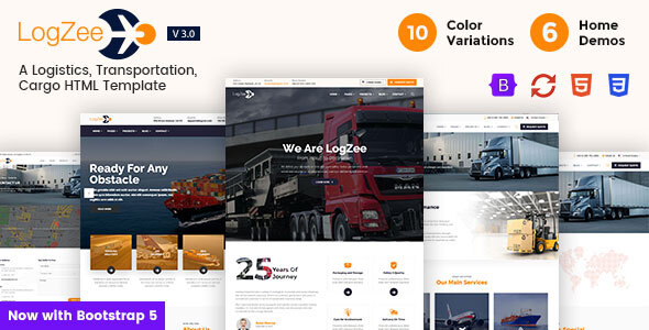 Logzee – Logistics, Transportation, Cargo HTML Template