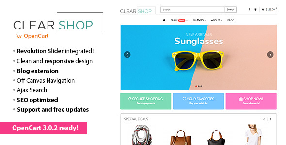 Clearshop – Responsive OpenCart theme