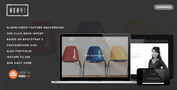 Beuh – Responsive One Page Portfolio Theme