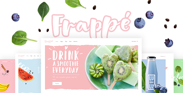 Frappé – Smoothie, Juice Bar and Organic Food WordPress Theme