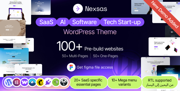 Nexsas – SaaS & AI Startup WordPress Theme