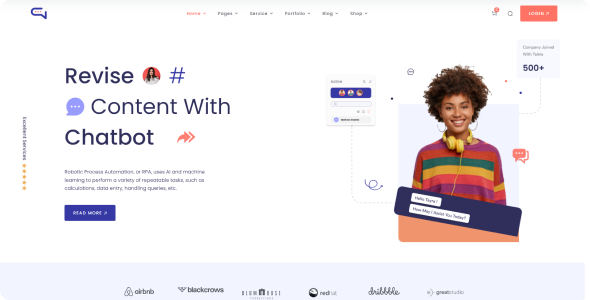 Talkie – Modern Chatbot & Tech Startup WordPress Theme