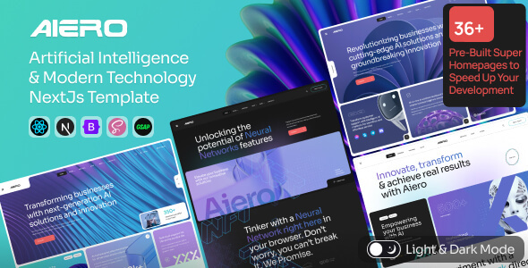 Aiero – AI Agency & Technology NextJs Template