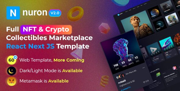 Nuron – NFT Marketplace React NextJS Template