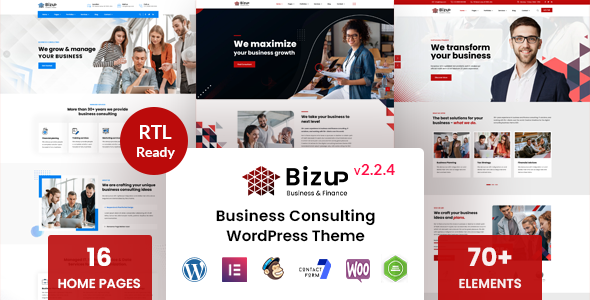 Bizup – Business Consulting WordPress Theme