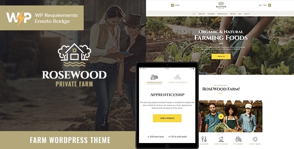 Rosewood – Organic Farming Agriculture Land WordPress Theme