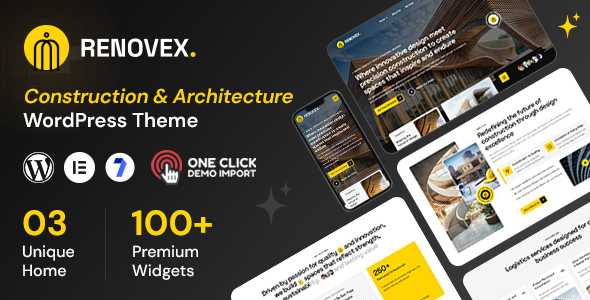 Renovex – Construction Company WordPress Theme