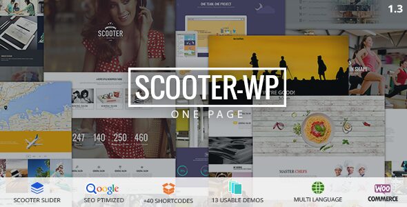 Scooter – One Page Multi-Purpose WordPress Theme