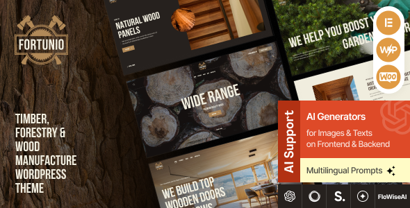 Fortunio – Carpenter, Forestry,  Wood Manufacture WordPress Theme