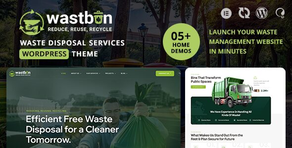 Wastbin – Waste Disposal & Recycling Services WordPress Theme