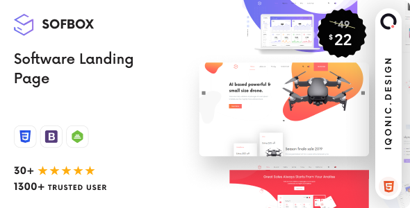 Sofbox – Software Landing Page Template (HTML5)