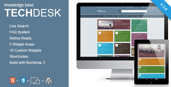 TechDesk – Responsive Knowledge Base/FAQ Theme