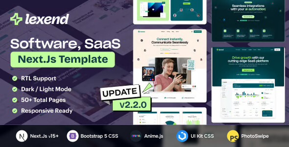 Lexend – Software, SaaS & Startup NextJs Template