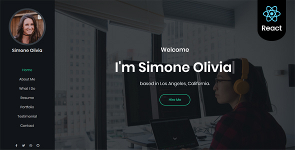 Simone – Personal Portfolio React Template