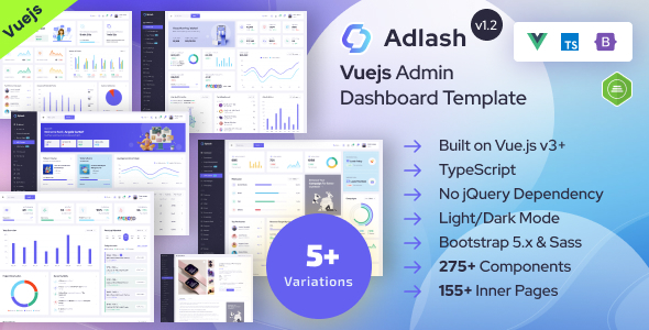 Adlash – Vuejs Admin Dashboard Template
