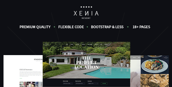 XENIA – Hotel & Resort Bootstrap HTML Template