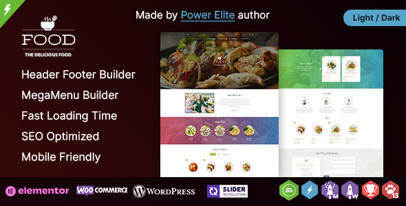 Food – A Delicious WordPress  Elementor Theme