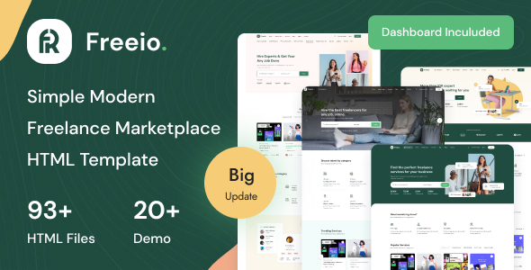 Freeio – Freelance Services Marketplace & Job Board HTML Template