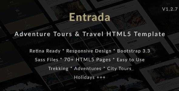 Entrada – Tour Travel Booking HTML Template